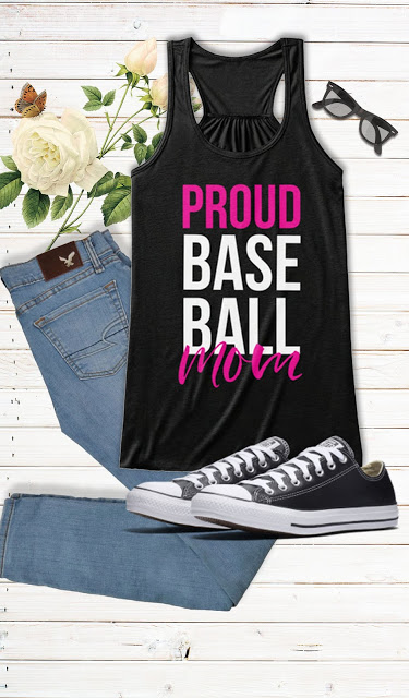 Baseball Mom Tank Tops : Proud Baseball Mom Tank